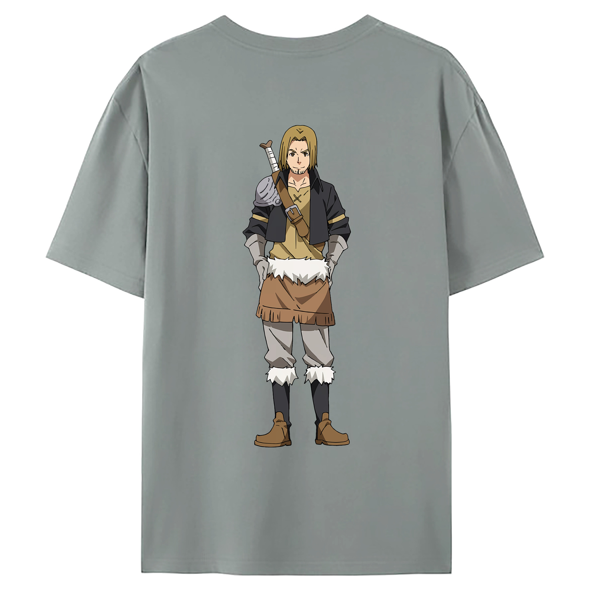 （画像用） 転スラ Regarding Reincarnated to Slime 綿100％ メンズ半袖Tシャツ（バックプリント） 通気性